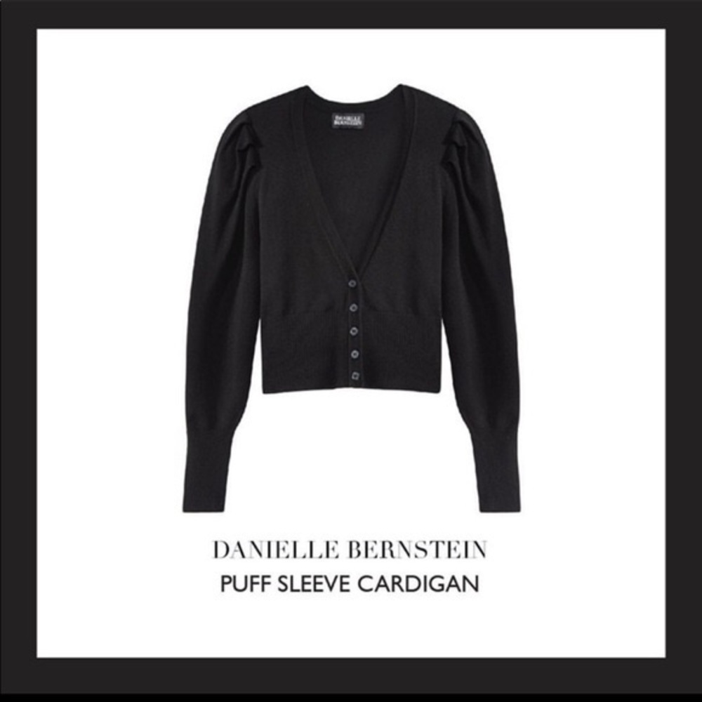 Danielle Bernstein Puff Sleeve Cardigan